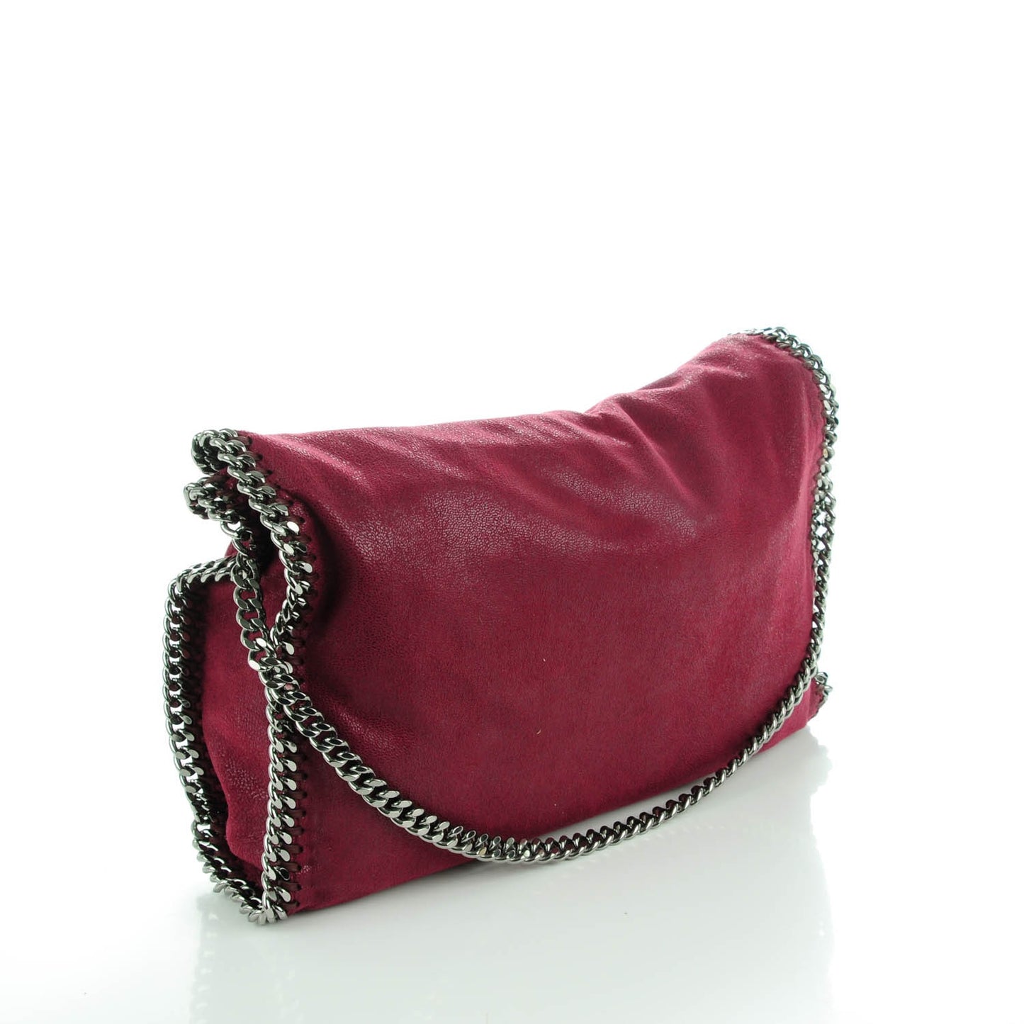 Shaggy Deer Falabella Fold Over Tote Plum