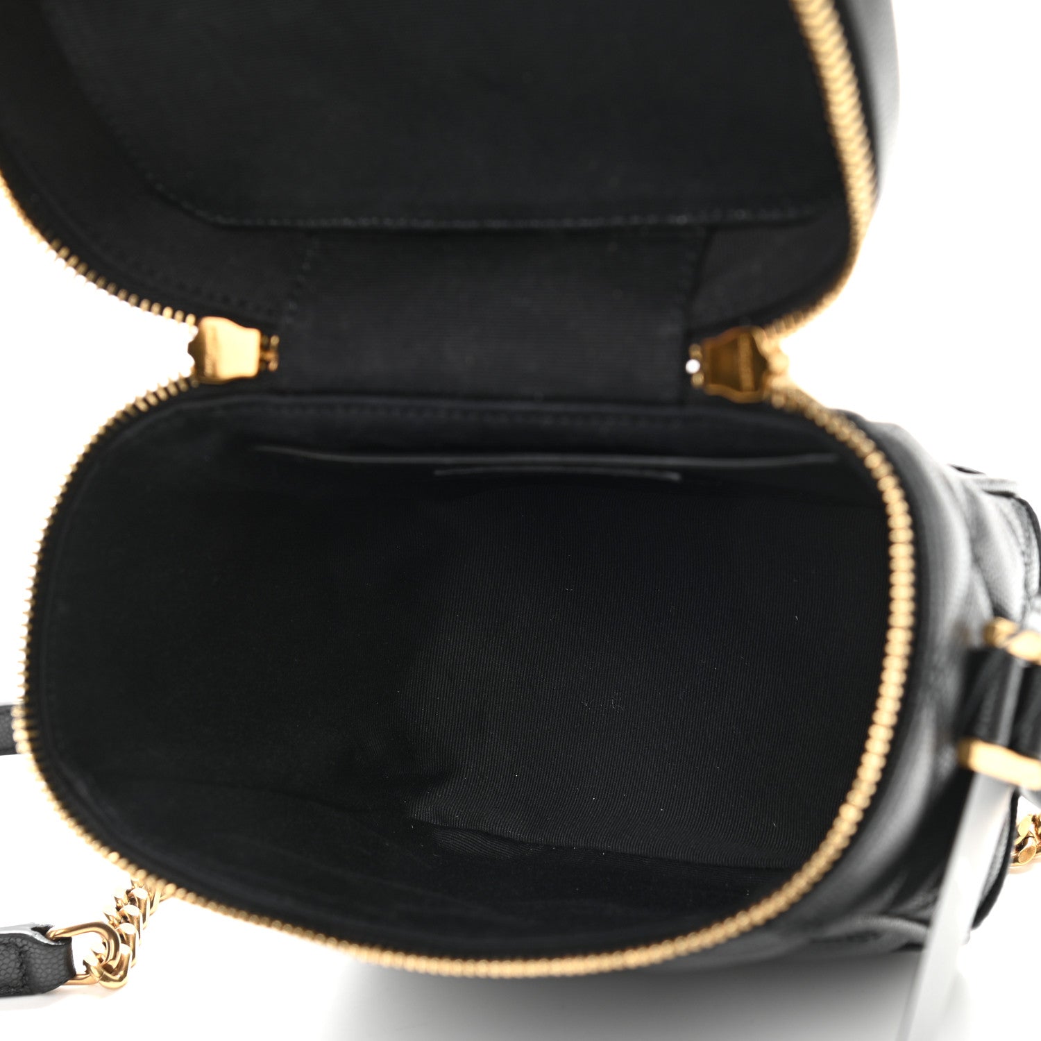 Saint Laurent Grain de Poudre Quilted 80's Vanity Bag Black 5 of 8