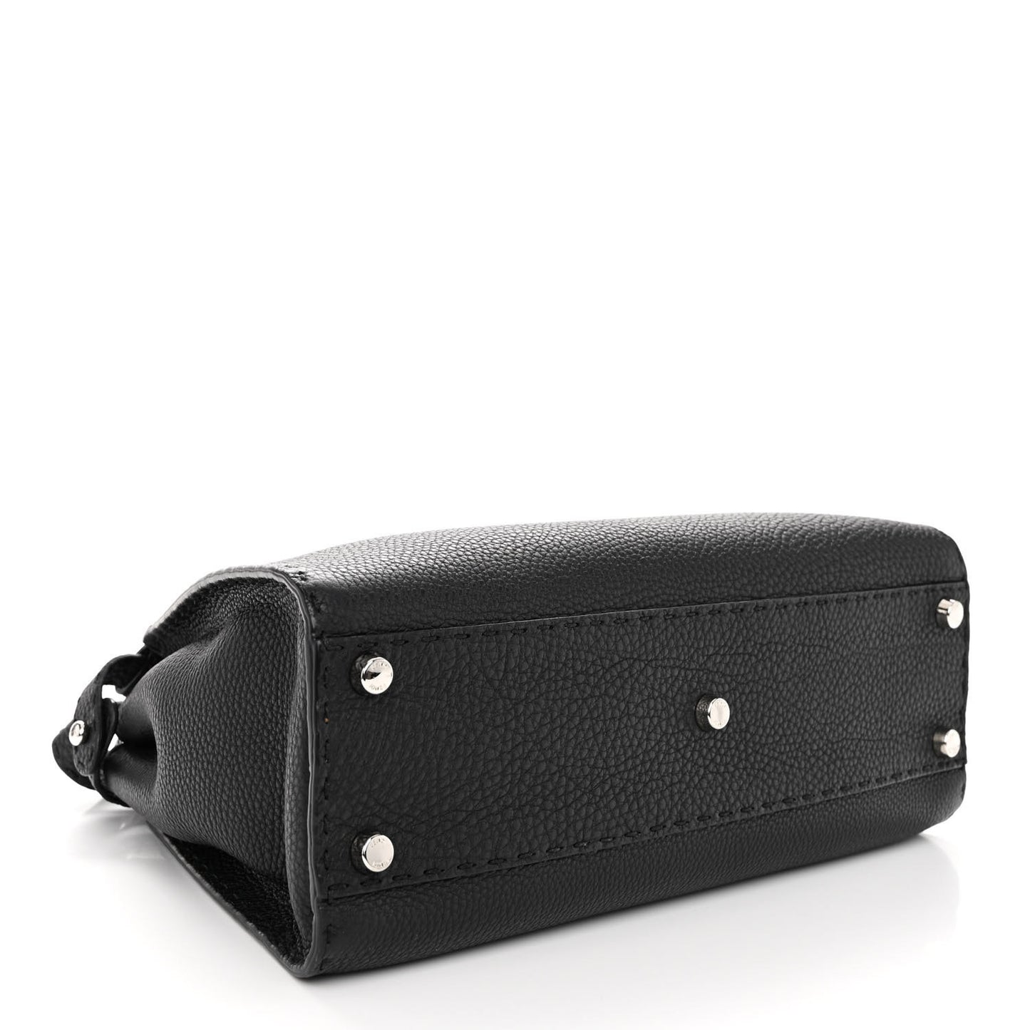 Cuoio Romano Alcantara Selleria Medium Peekaboo Iconic Satchel Black Mou Fallad