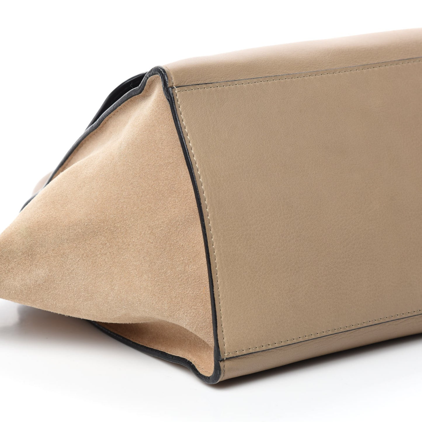 Smooth Calfskin Suede Medium Trapeze Sahara