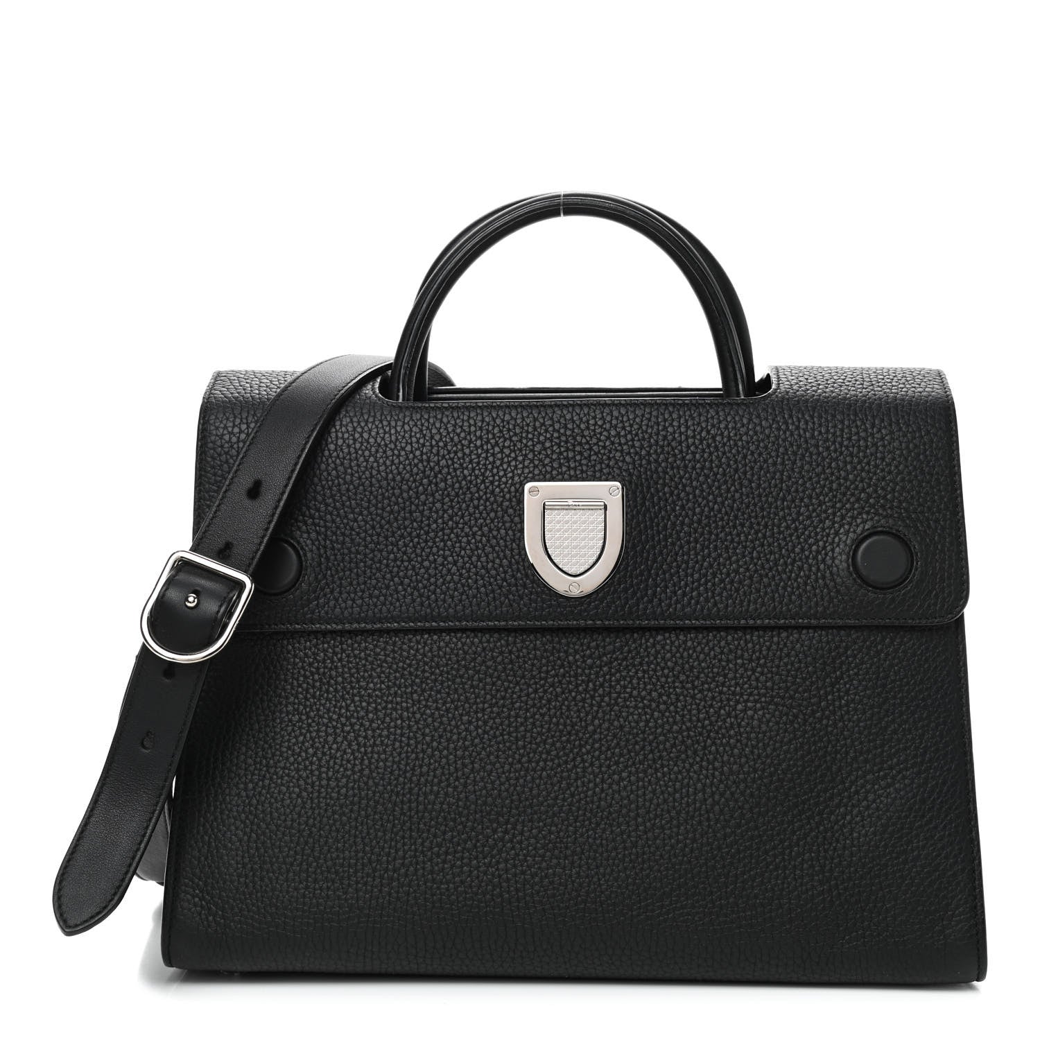 Christian Dior Grained Calfskin Medium Diorever Flap Black 1 of 10
