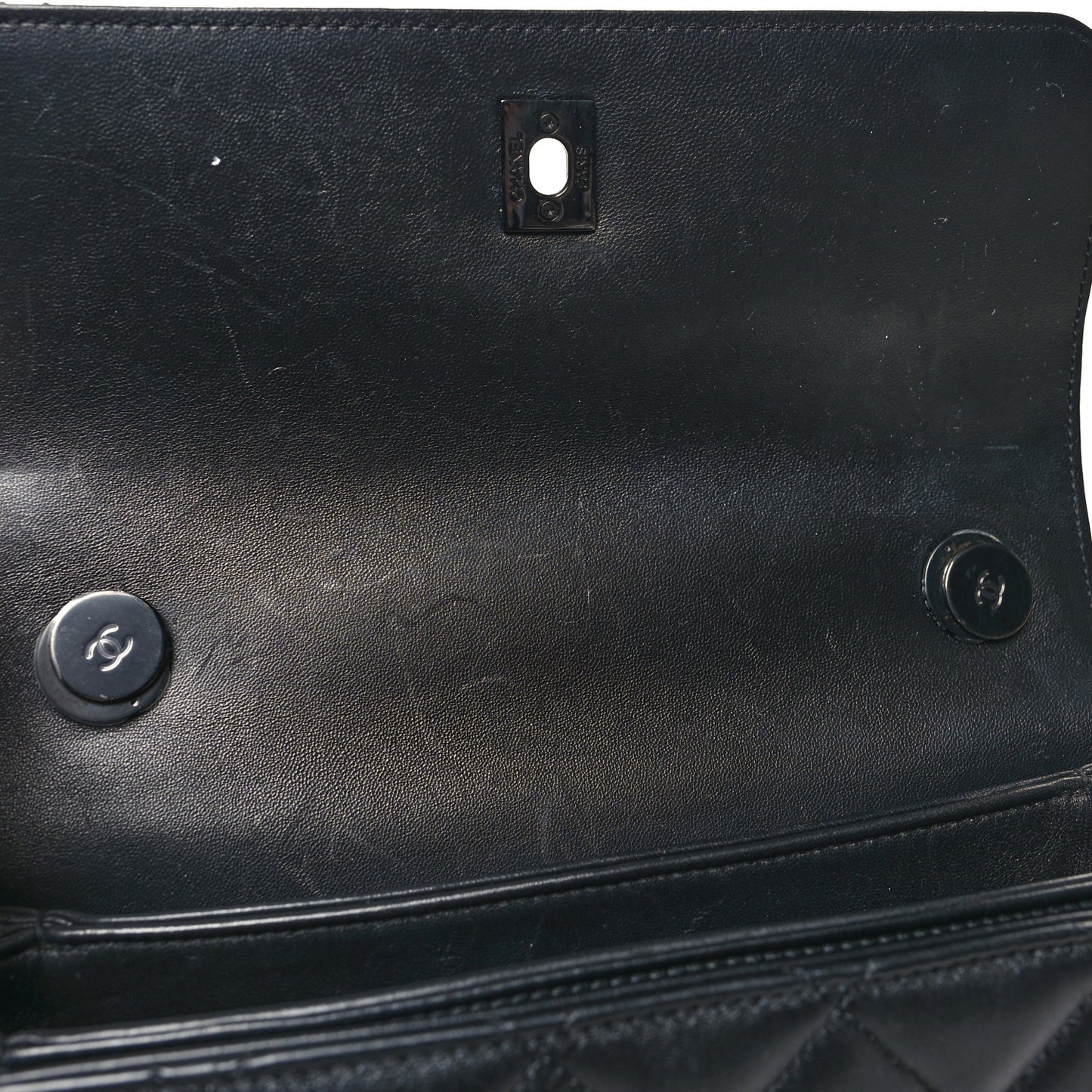 Lambskin Quilted Small Trendy CC Dual Handle Flap Bag So Black