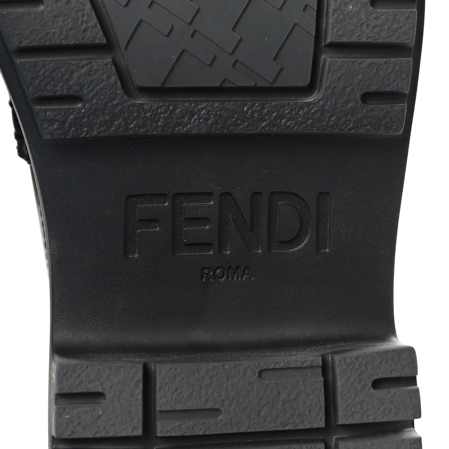 Fendi Vitello Abrasivato Fendigraphy 50mm Loafers 38.5 Black 9 of 12