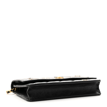 Chanel Aged Calfskin Lucky Charms Casino 2.55 Reissue Wallet on Chain WOC Black 4 of 15