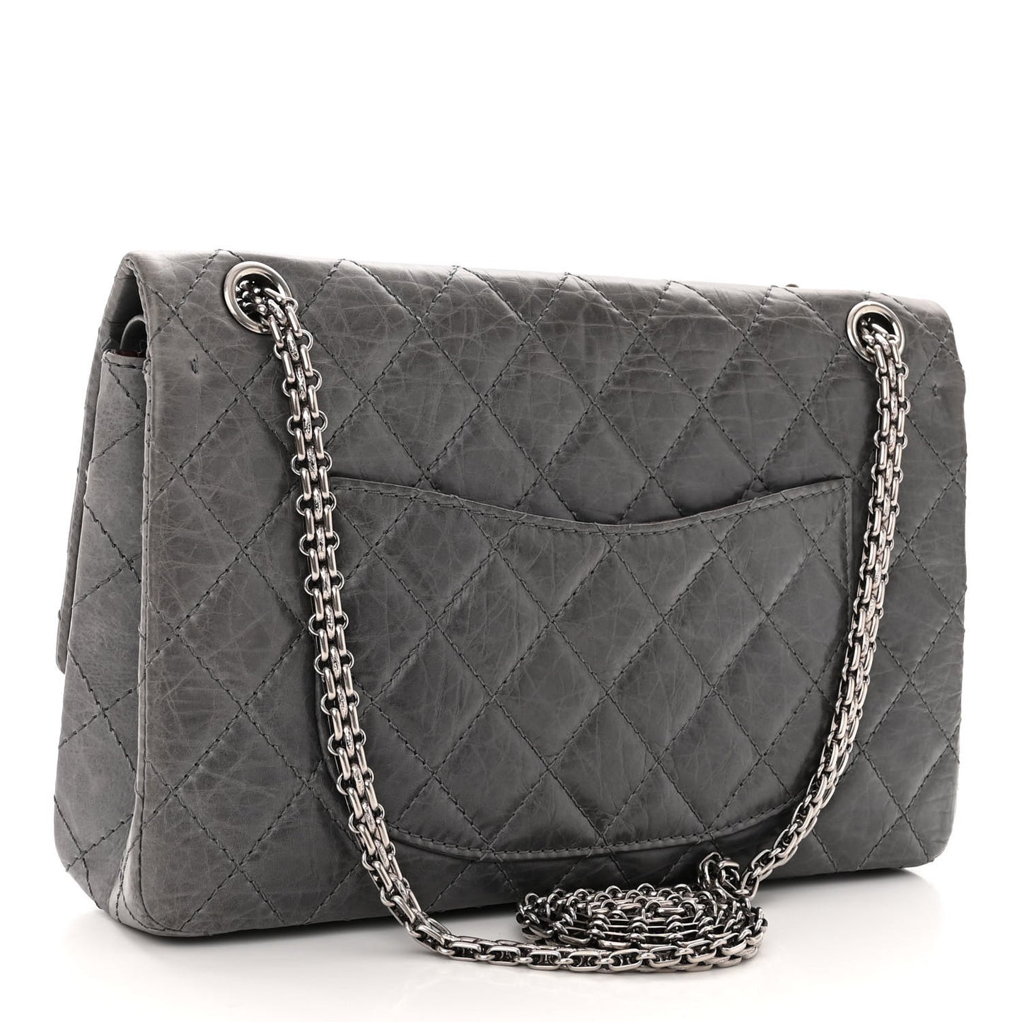 Aged Calfskin Quilted 50th Anniversary 2.55 Reissue Flap 226 Grey