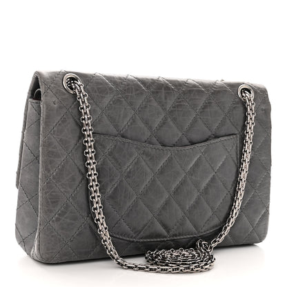 Chanel Aged Calfskin Quilted 50th Anniversary 2.55 Reissue Flap 226 Grey 3 of 11