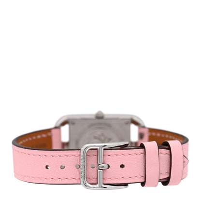 Hermes Stainless Steel Swift Diamond Pink Sapphire Mother of Pearl 23mm Cape Cod Quartz Watch Rose Sakura 3 of 5