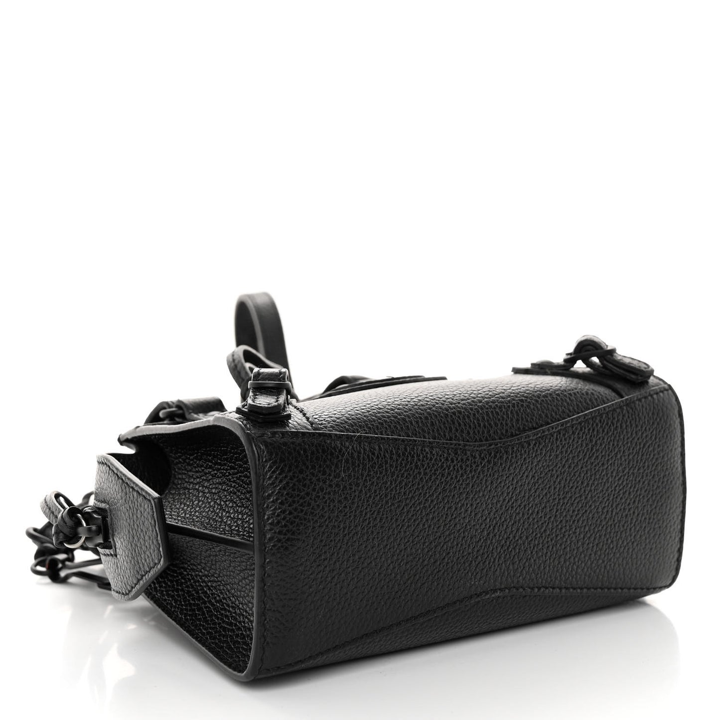 Grained Calfskin Neo Classic Black Hardware Nano City Crossbody Black