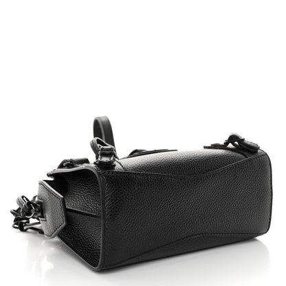 Balenciaga Grained Calfskin Neo Classic Black Hardware Nano City Crossbody Black 4 of 9
