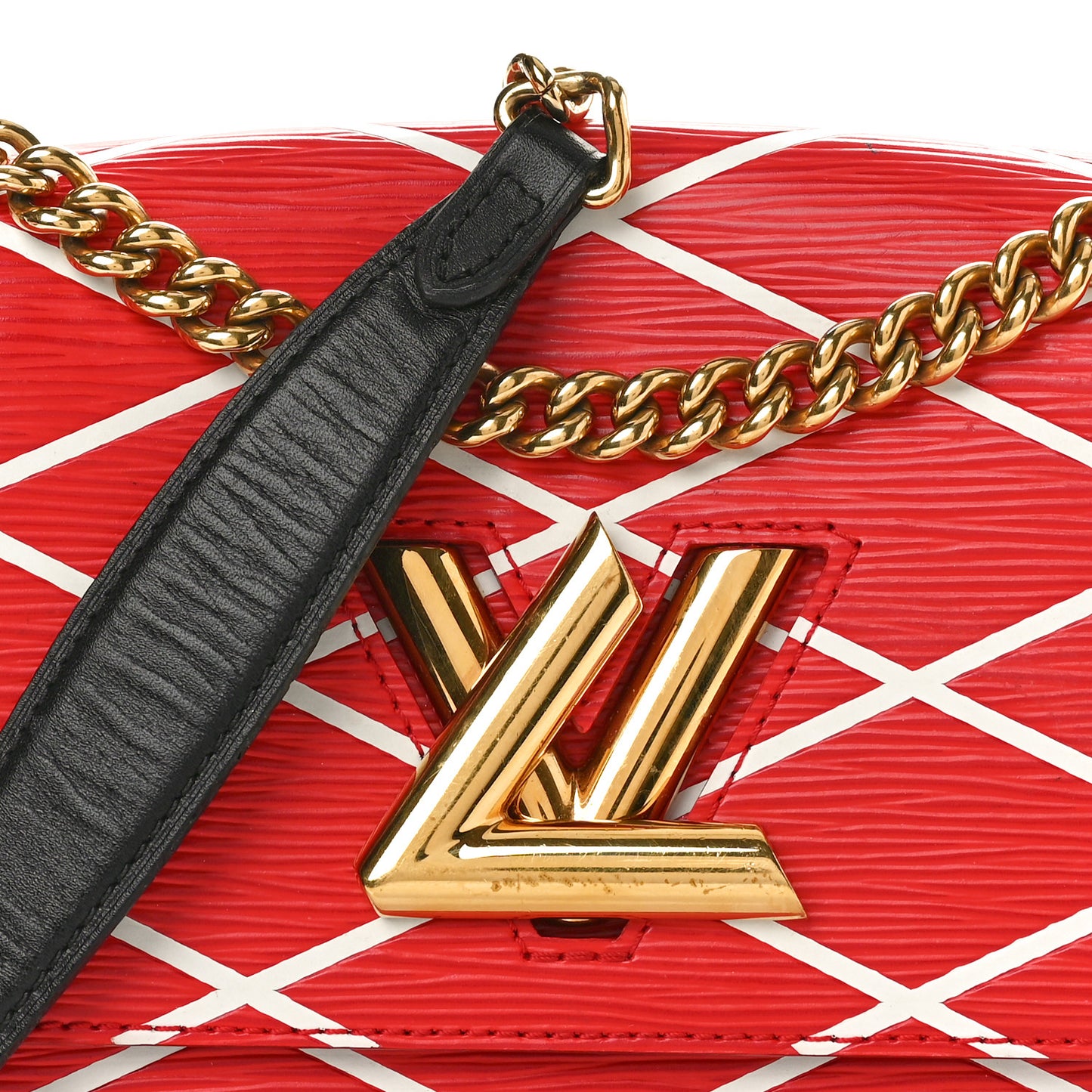 Epi Malletage Twist Shoulder Bag PM Rouge