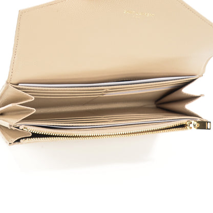 Saint Laurent Grain de Poudre Matelasse Chevron Monogram Wallet Powder 6 of 9