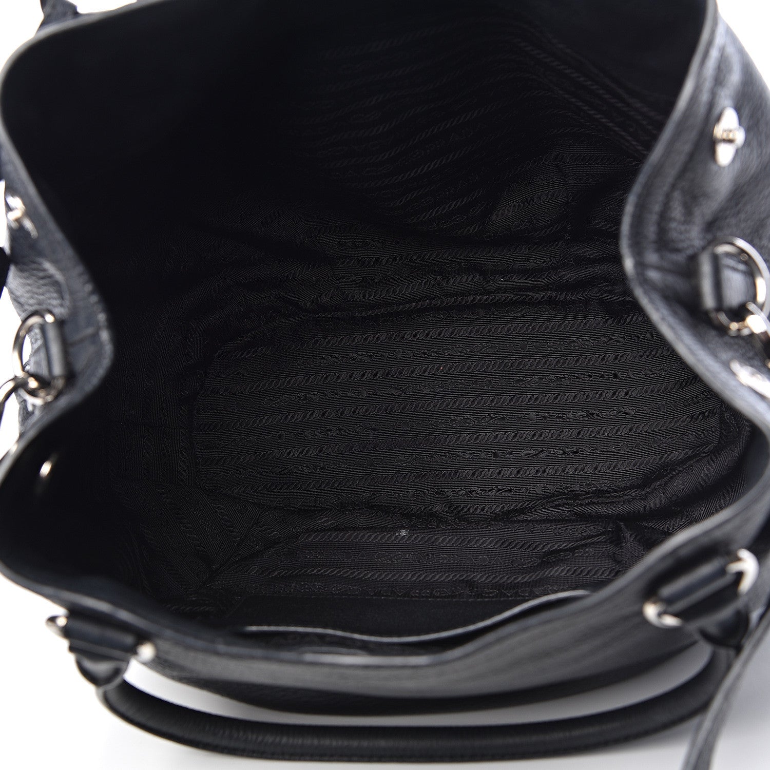 Prada Vitello Daino Shoulder Bag Black 5 of 12