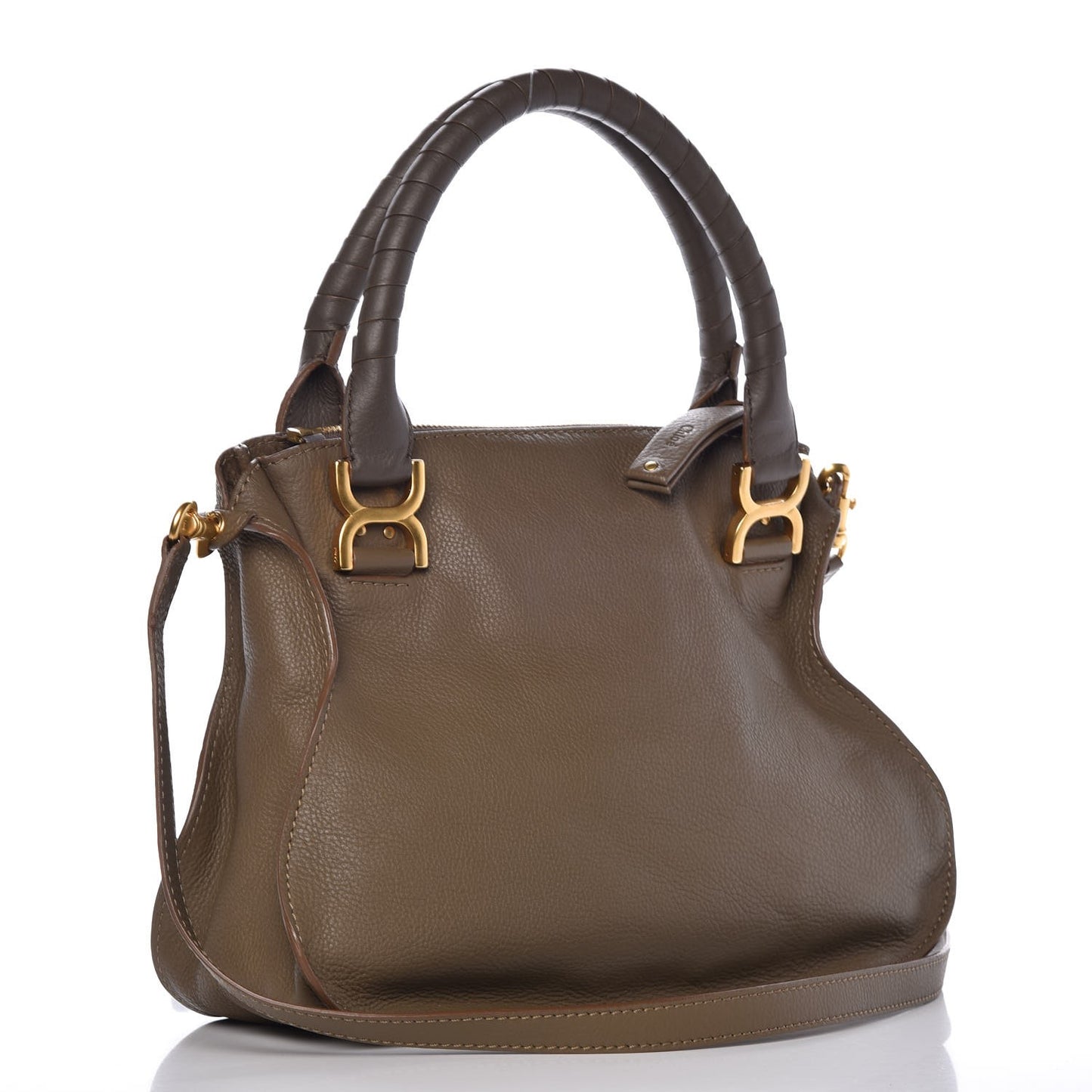 Calfskin Medium Marcie Satchel Anchor Grey