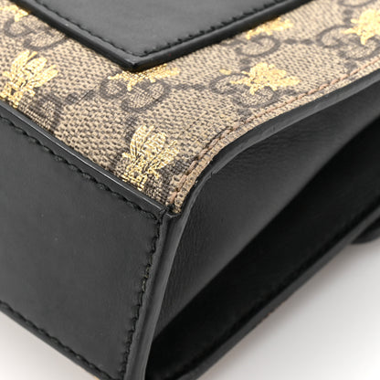 Gucci GG Supreme Monogram Bees Small Padlock Shoulder Bag Black 11 of 16