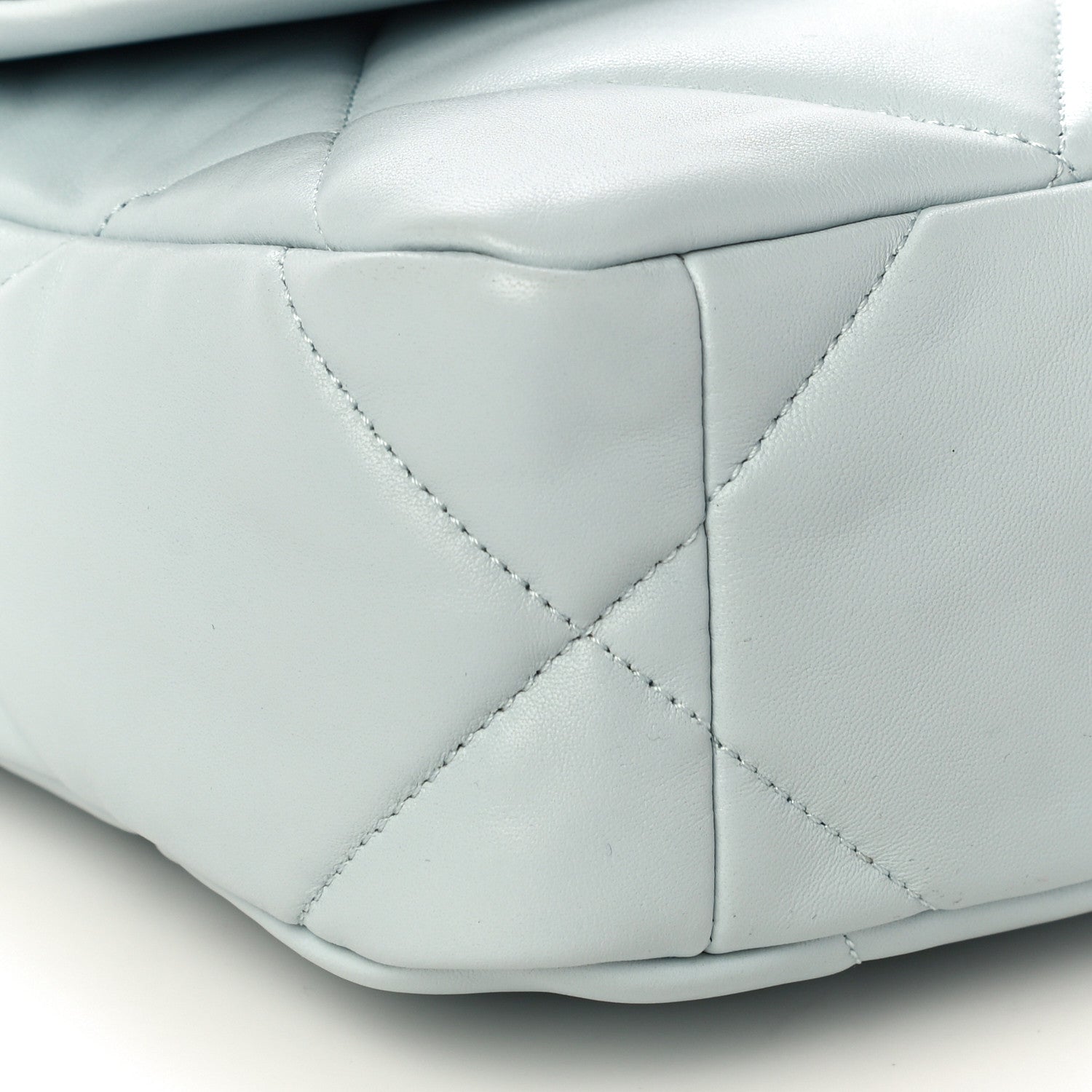 Chanel Lambskin Quilted Medium Chanel 19 Flap Light Blue 9 of 11