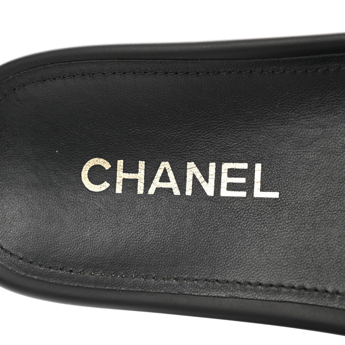 Lambskin Pearl Beaded Woven Slides 38 Black