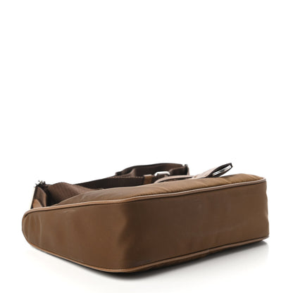 Prada Tessuto Nylon Saffiano Re-Edition 2005 Shoulder Bag Cacao 4 of 10