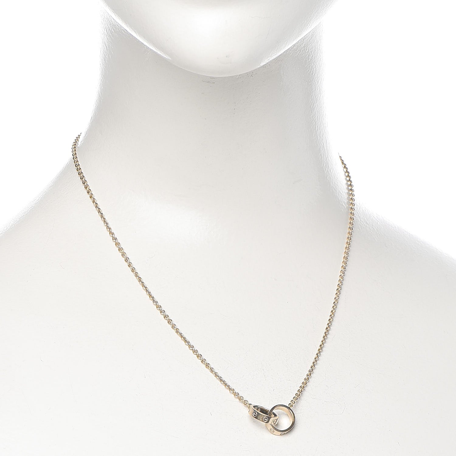 Cartier 18K Yellow Gold Interlocking LOVE Necklace 2 of 8