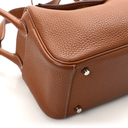 Hermes Taurillon Clemence Mini Lindy 20 Gold 11 of 13