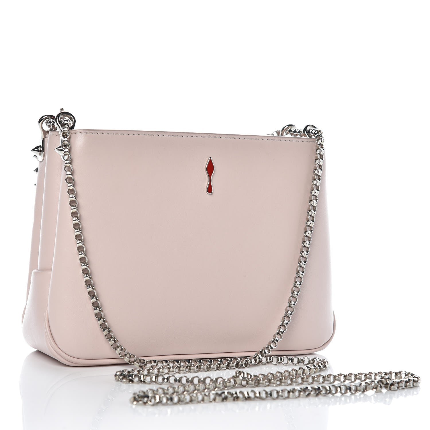 Christian Louboutin Calfskin Spiked Tribouli Crossbody Ballerina 3 of 8