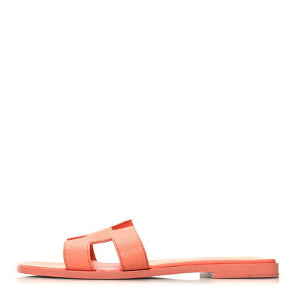 Hermes Epsom Oran Sandals 38 Orange Joey 1 of 8
