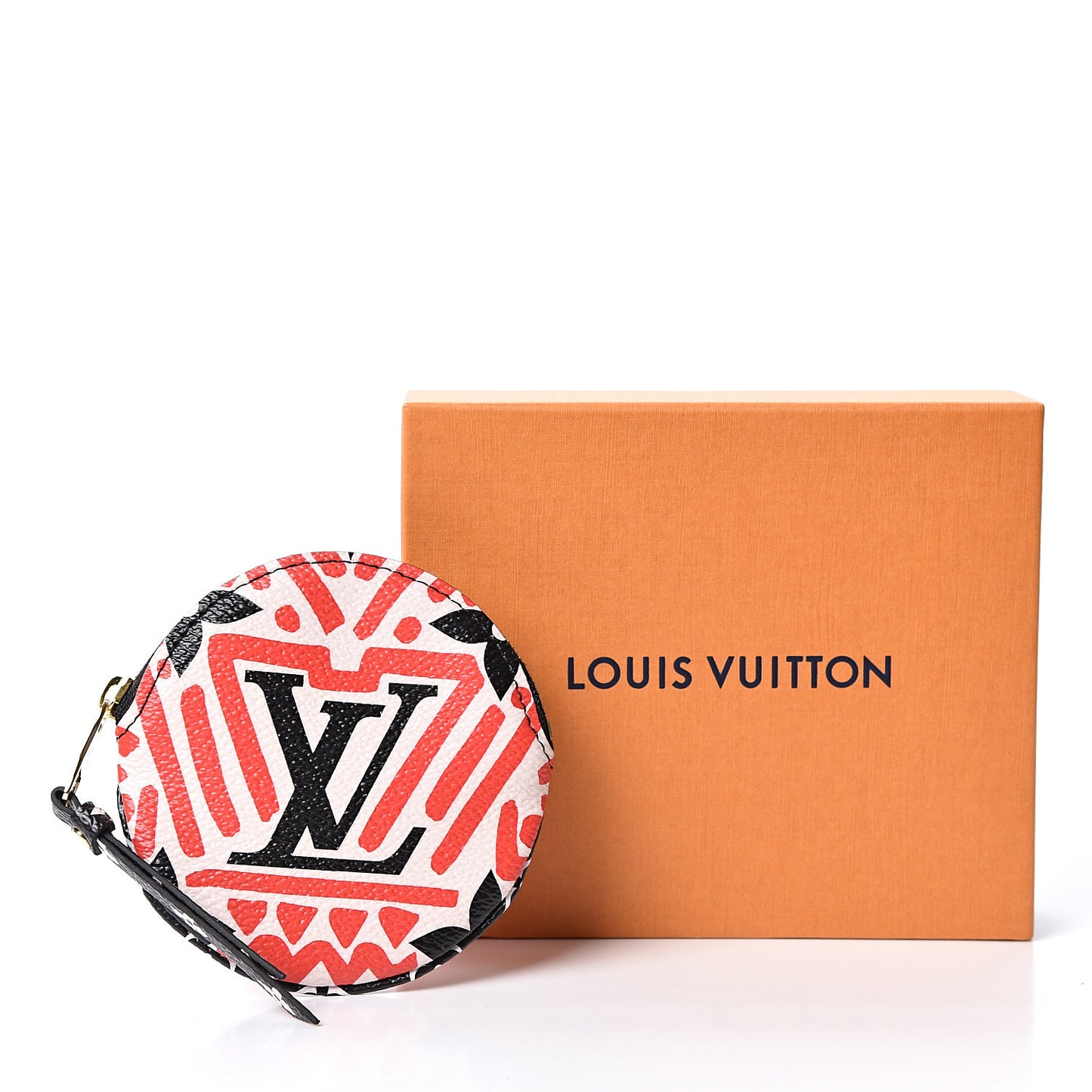 Monogram Giant Crafty Round Coin Purse Creme Rouge