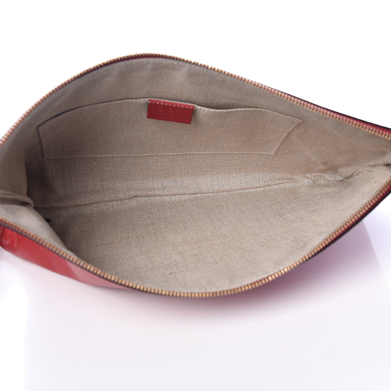 Gucci Calfskin Large Bamboo Clutch Red 5 of 8