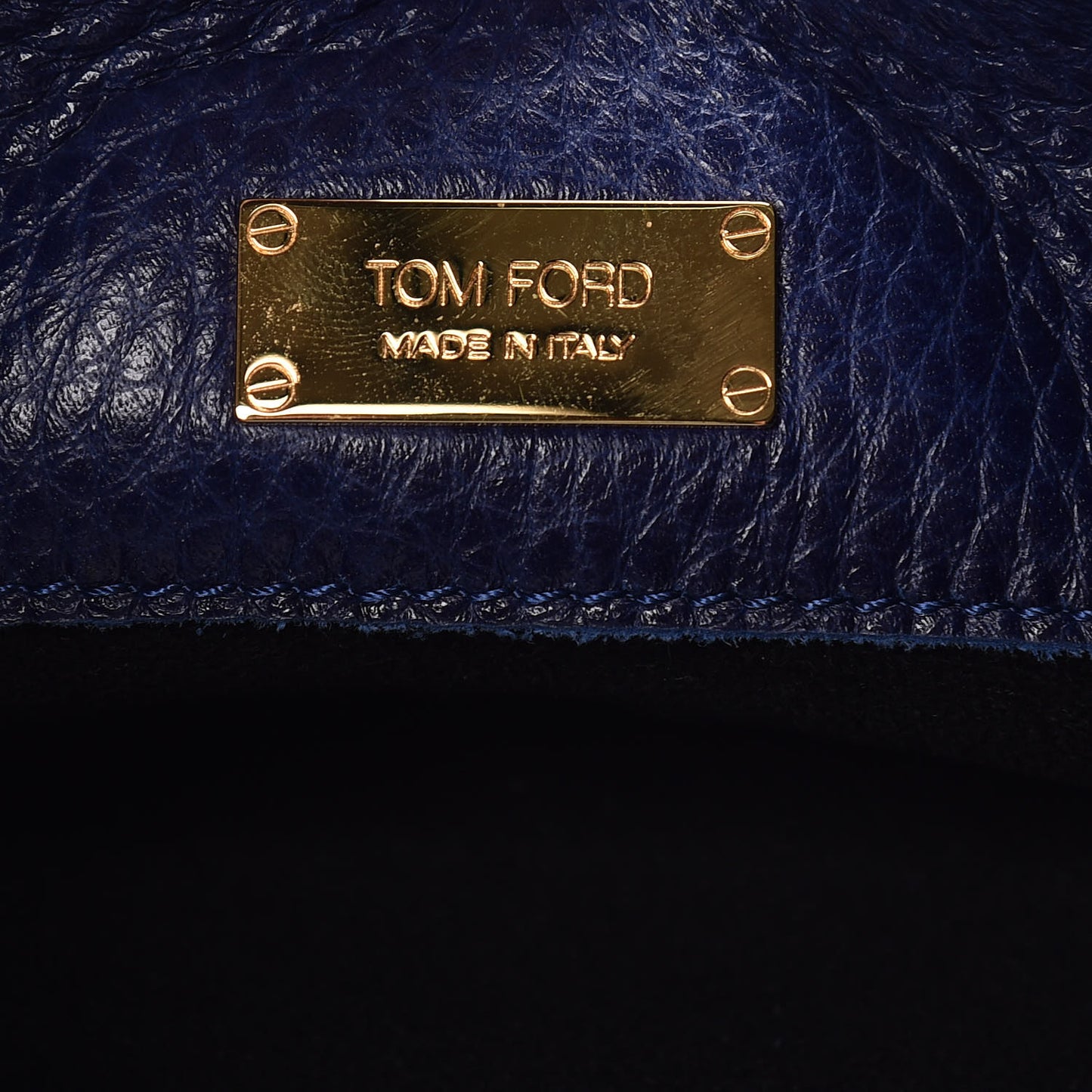Calfskin Large Alix Padlock Zip Shoulder Bag Cobalt