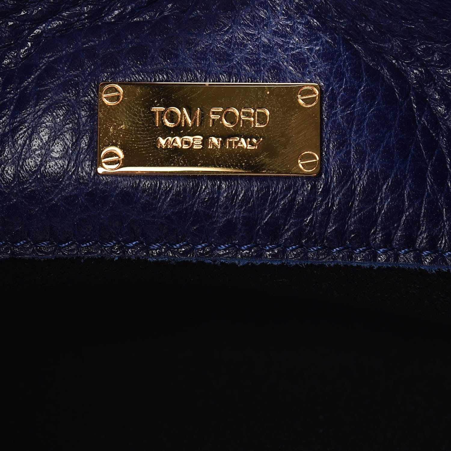 Tom Ford Calfskin Large Alix Padlock Zip Shoulder Bag Cobalt 8 of 10