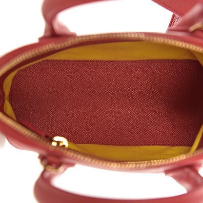 Balenciaga Signature Grained Calfskin Logo XXS Ville Top Handle Bag Rouge Coquelicot Black 3 of 7