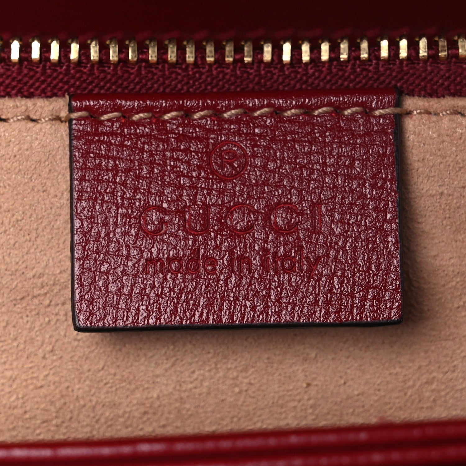 Gucci GG Supreme Monogram Azalea Calfskin Horsebit 1955 Shoulder Bag Beige Ebony New Cherry Red 6 of 11