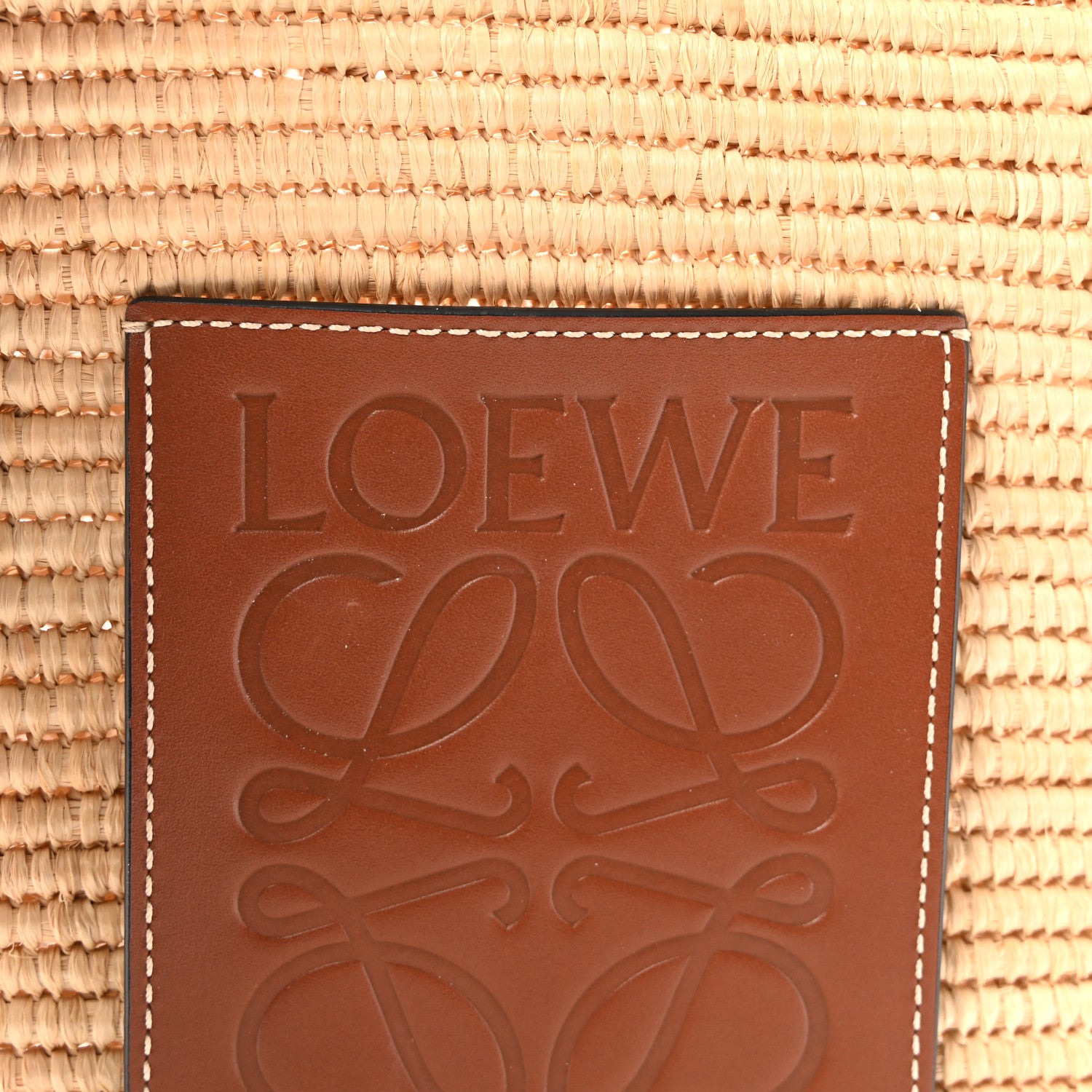 Loewe Raffia Small Square Basket Tote Bag Natural Tan 6 of 9