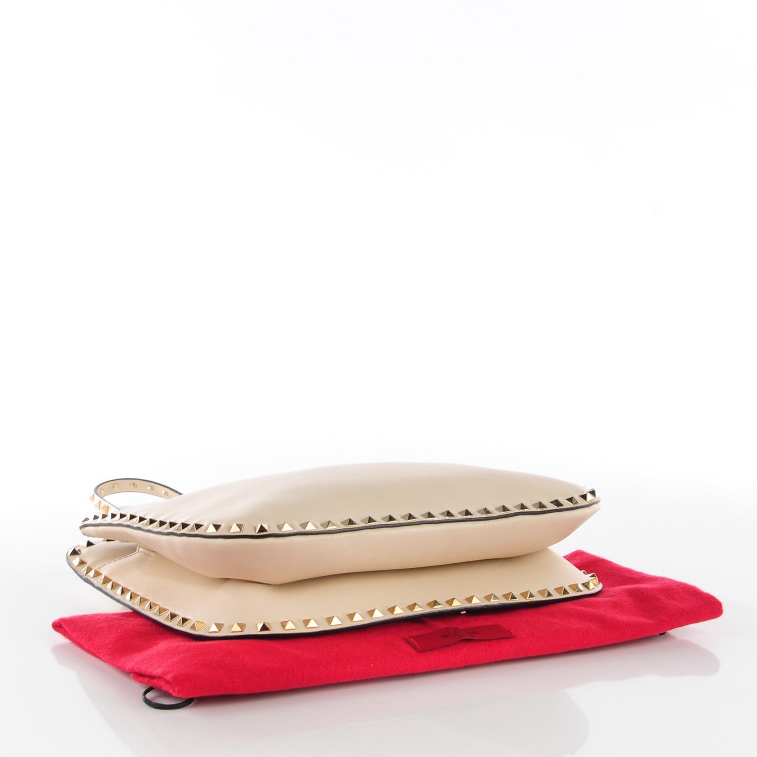 Valentino Garavani Vitello Rockstud Shoulder Satchel Ivory 4 of 8