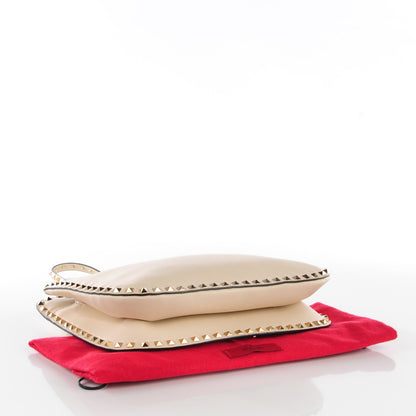 Valentino Garavani Vitello Rockstud Shoulder Satchel Ivory 4 of 8
