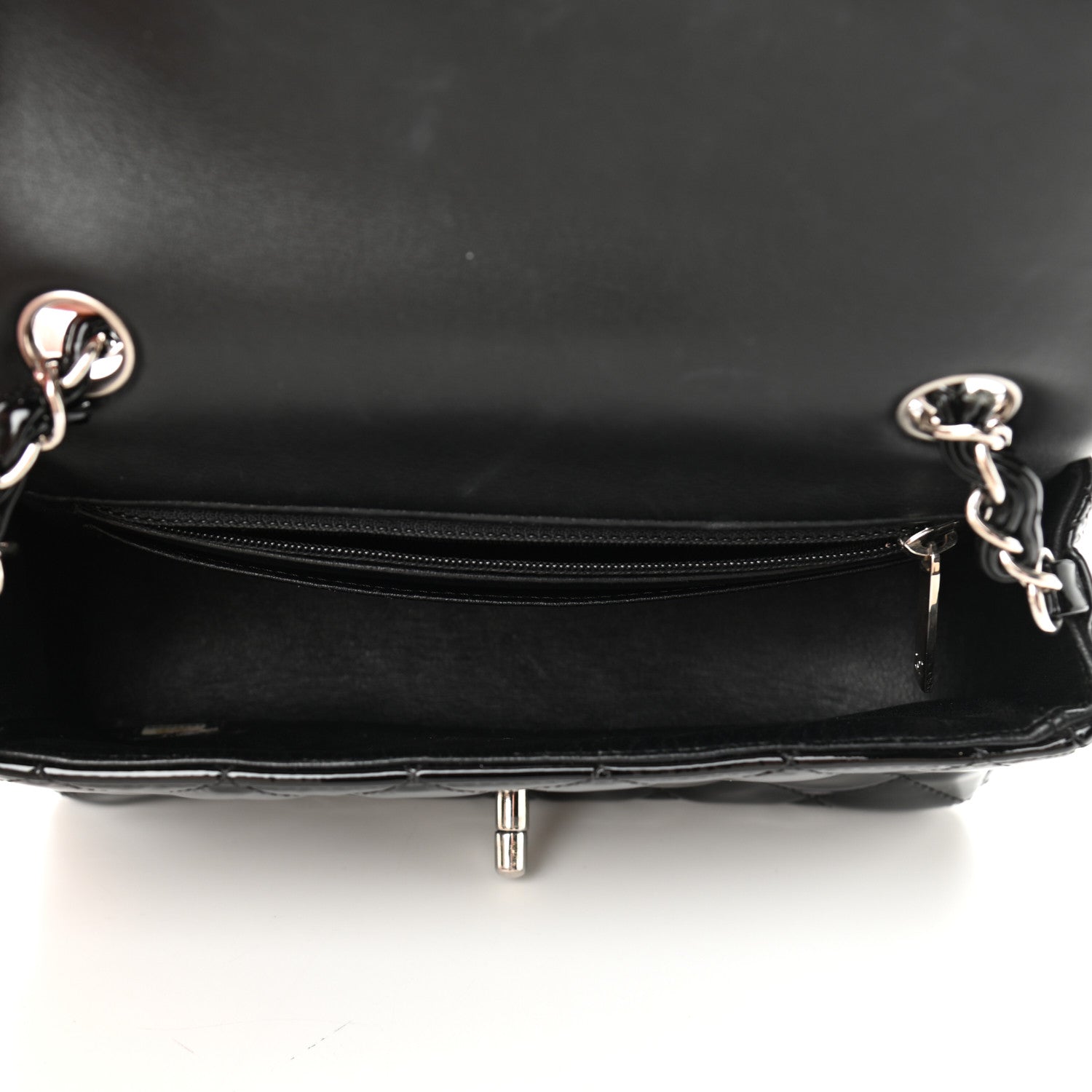 Chanel Patent Calfskin Quilted Mini Rectangular Flap Black 5 of 10