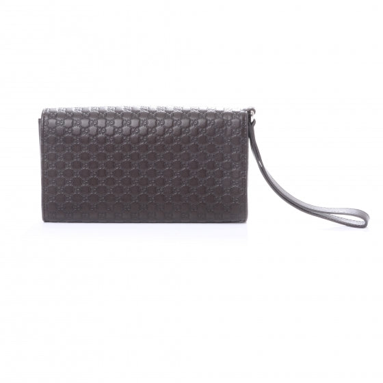 Microguccissima Travel Document Case Brown