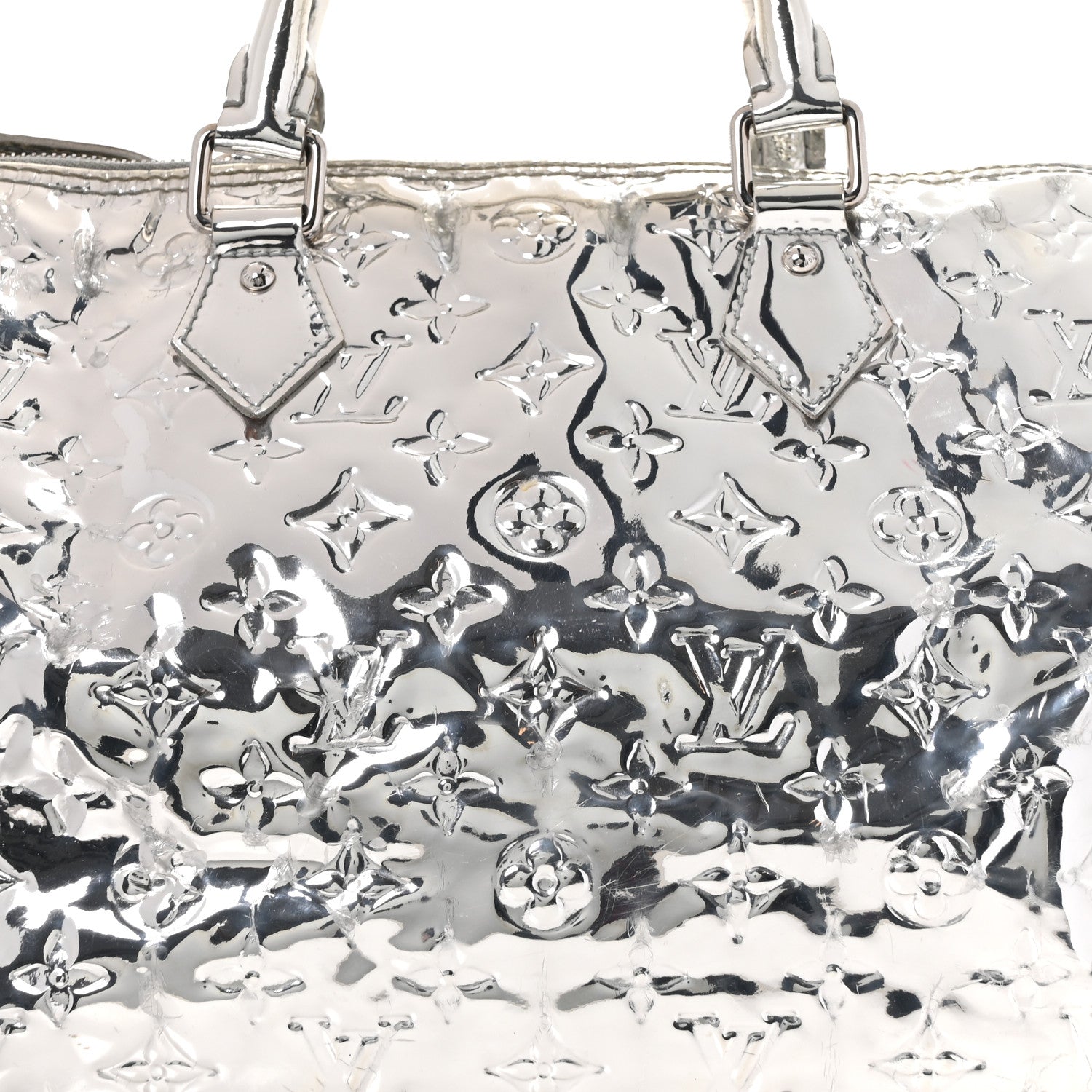 Louis Vuitton Monogram Miroir Speedy 30 Silver 7 of 9