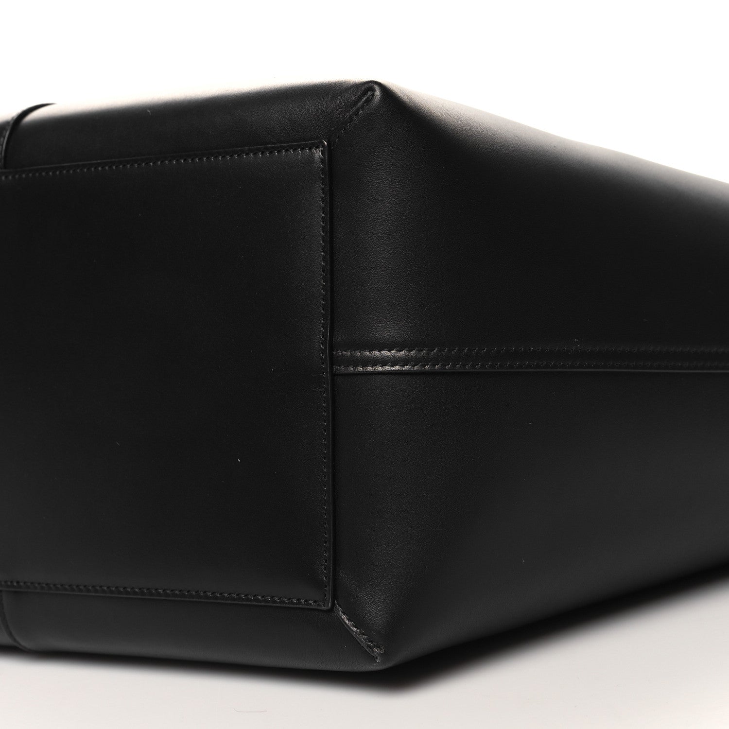 Saint Laurent Smooth Calfskin Maxi Trapezoid Shopping Tote Black 11 of 11