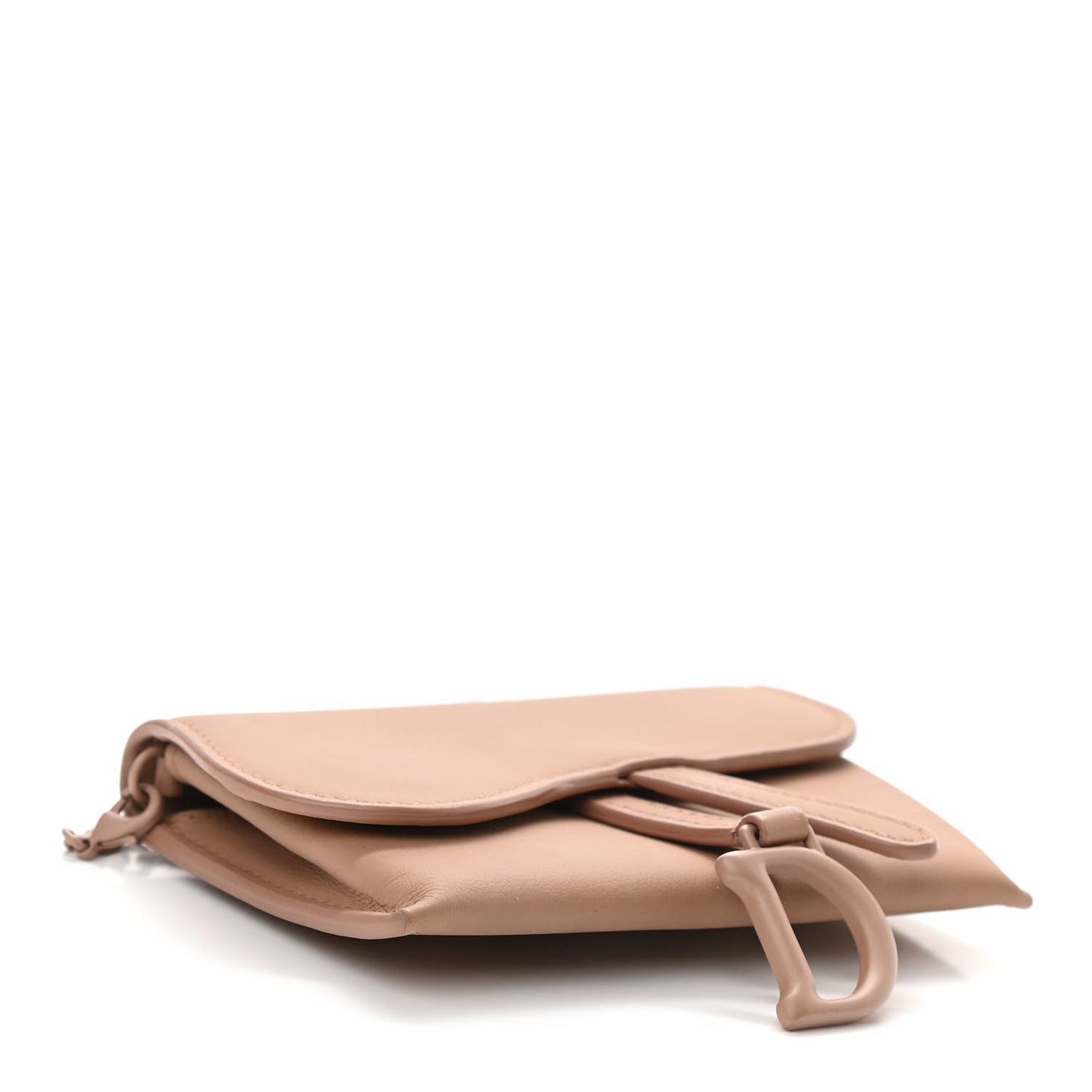 Ultra Matte Calfskin Nano Saddle Chain Pouch Rose Des Vents