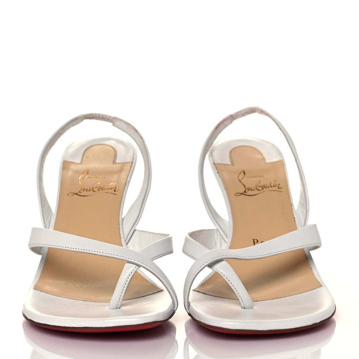 Christian Louboutin Kid Taralita 55 Thong Sandals 37 White 2 of 10