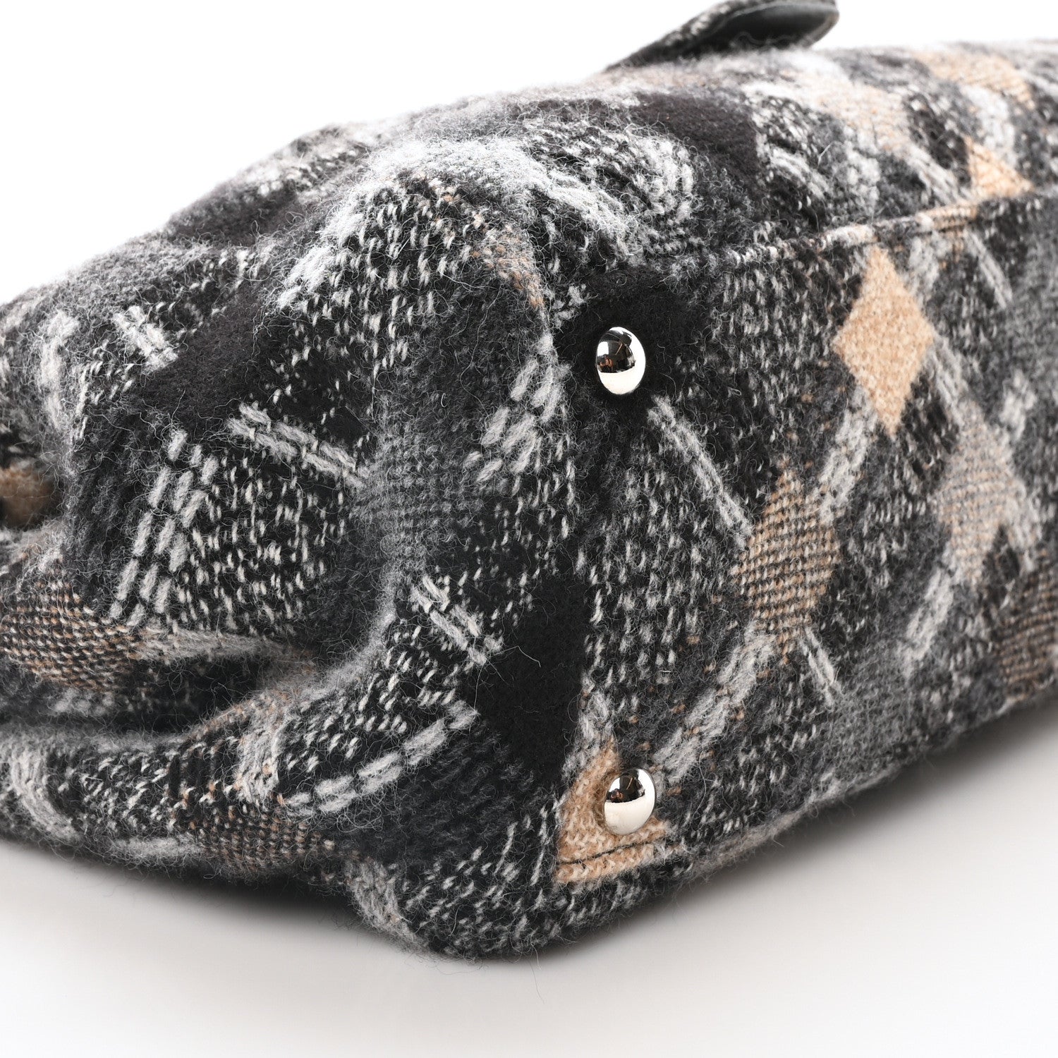 Chanel Tweed East West Flap Black White Beige 9 of 10