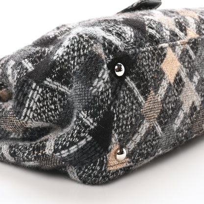 Chanel Tweed East West Flap Black White Beige 9 of 10