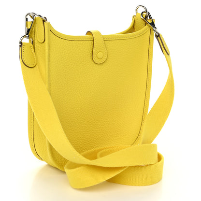 Hermes Taurillon Clemence Evelyne TPM Lime 3 of 11