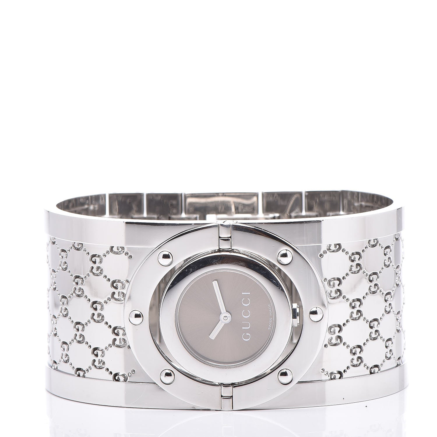 Gucci Stainless Steel 33mm Twirl Quartz Watch Brown 3 of 6
