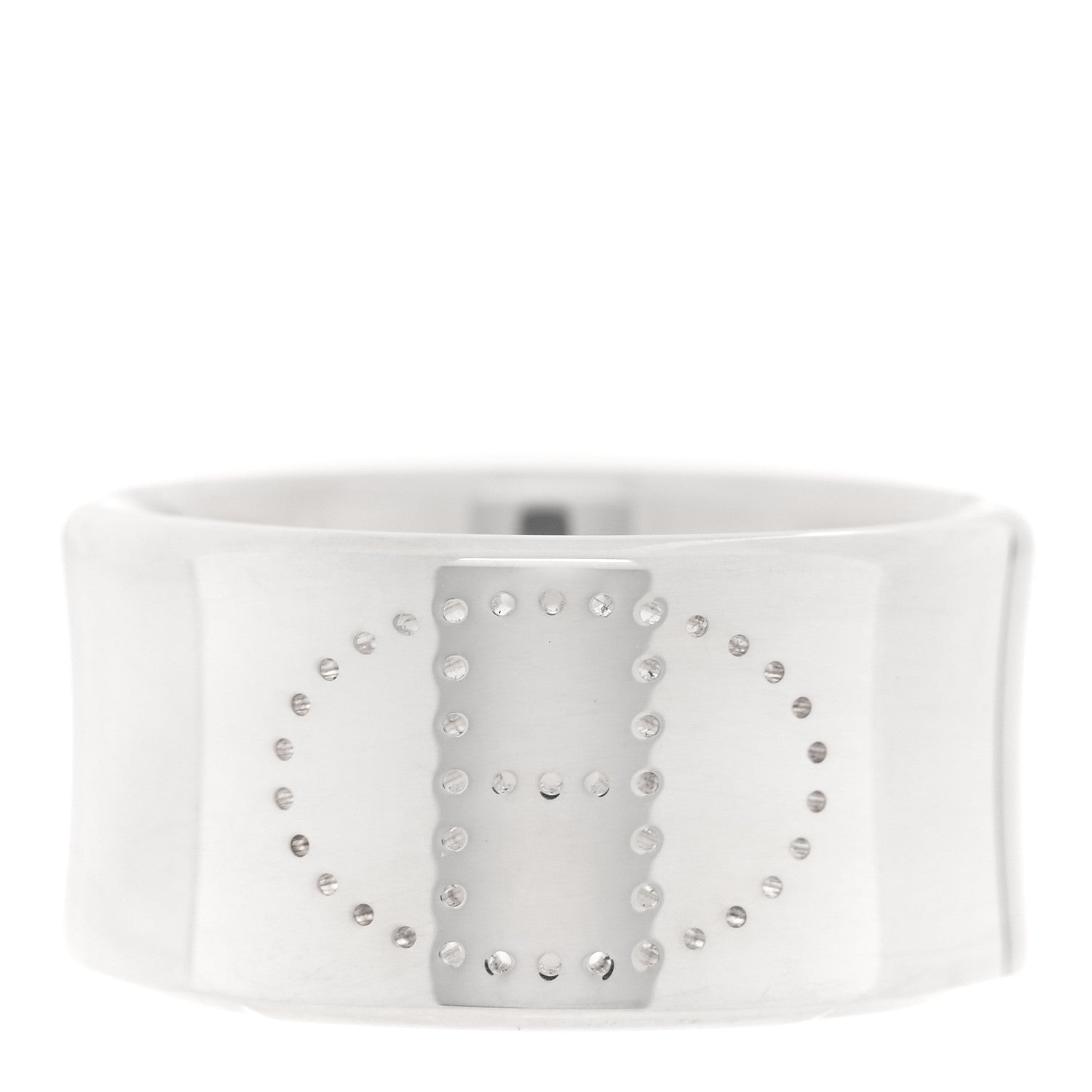 Hermes Sterling Silver GM Eclipse Ruban Ring 55 7.25 1 of 6