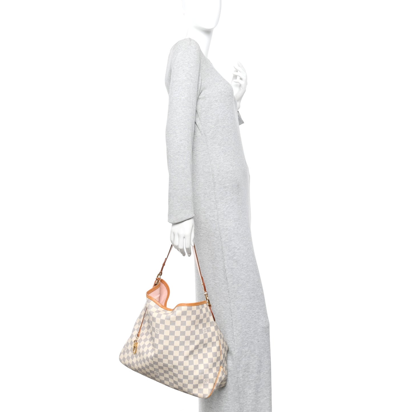 Damier Azur Delightful MM Rose Ballerine