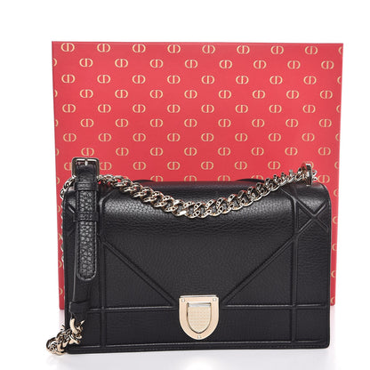 Christian Dior Grained Calfskin Medium Diorama Flap Bag Black 8 of 8
