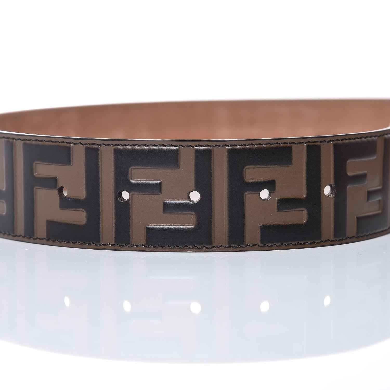 Fendi Vitello F is Fendi Bi-Color FF 1974 Embossed Belt 70 28 Maya Black 7 of 8