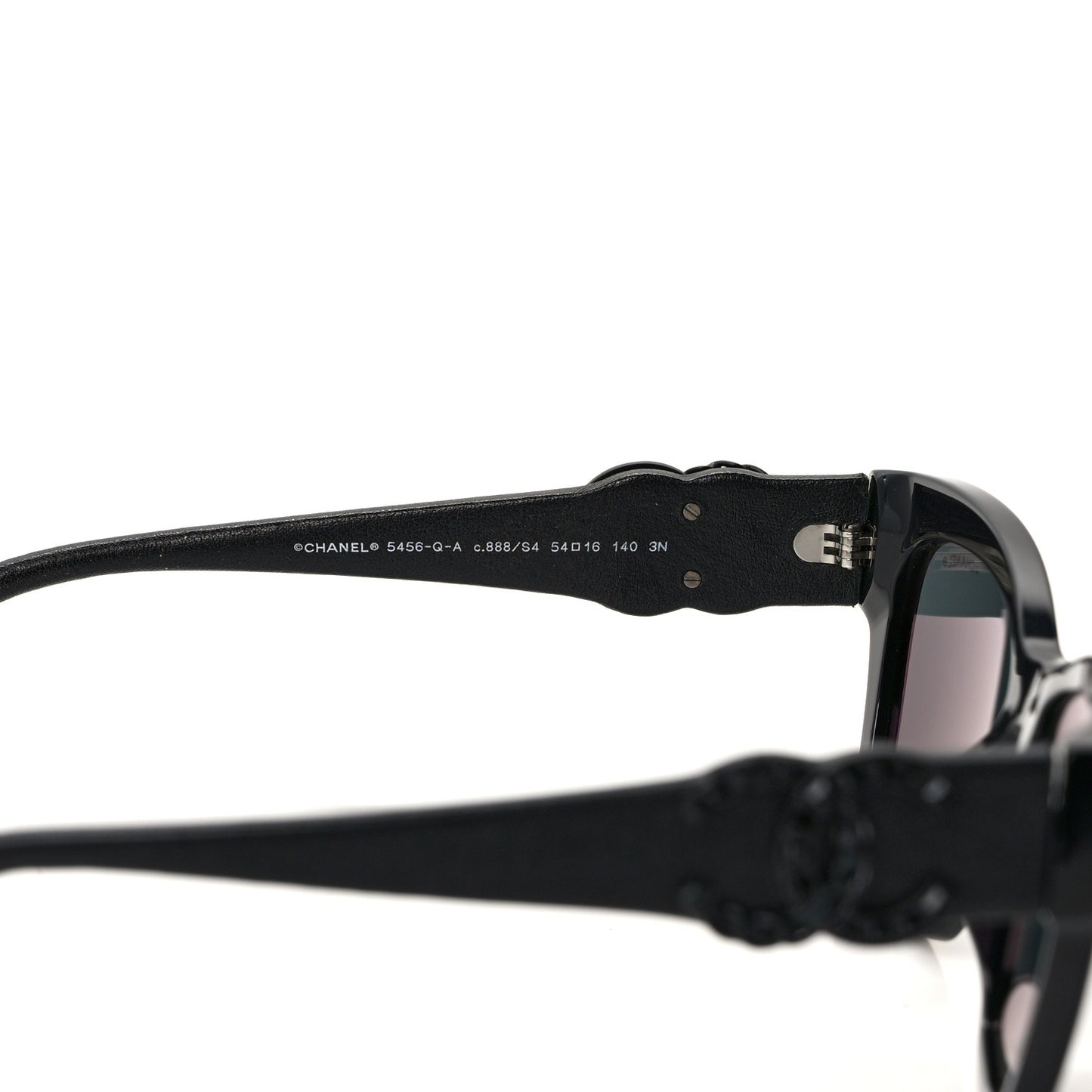 Acetate Square Cat Eye CC Sunglasses 5456-Q-A Black
