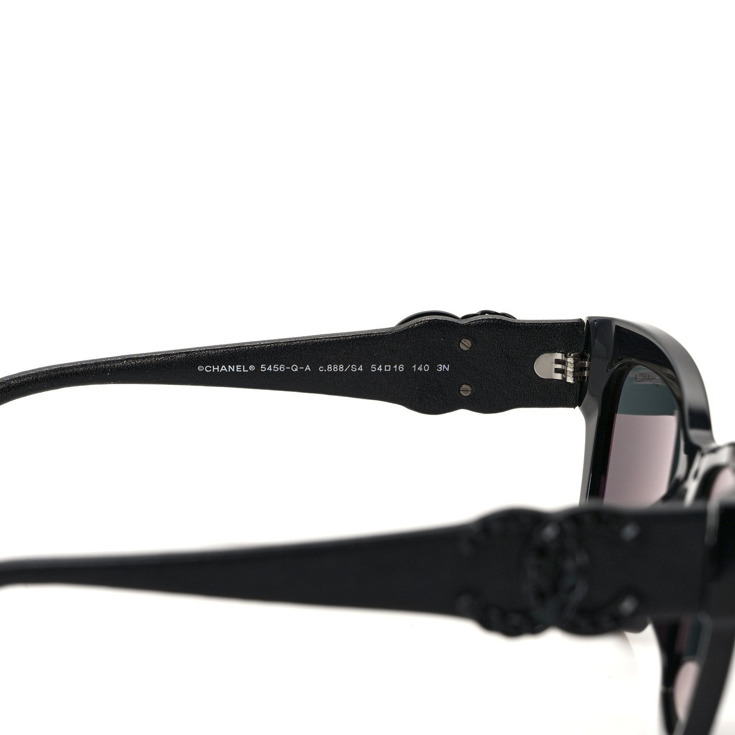 Chanel Acetate Square Cat Eye CC Sunglasses 5456-Q-A Black 5 of 7